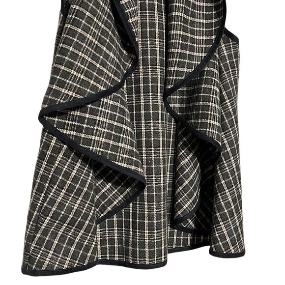 Alter’d State Vest Woman’s Size Medium Lawson Open Waterfall Front Gray Plaid - Picture 4 of 7